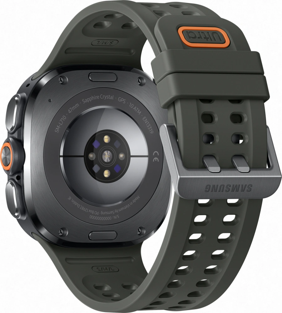 Смарт-годинник Samsung Galaxy Watch Ultra2 Titanium Silver 47mm LTE with Black Marine Band - S/M/L (SM-L715FZSA)