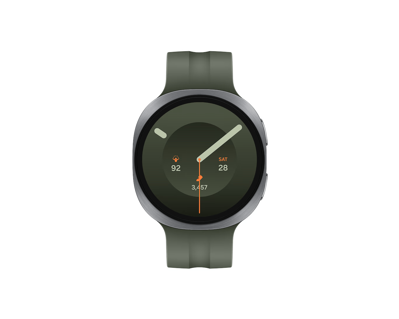 Смарт-годинник Samsung Galaxy Watch9 Silver Bluetooth 44mm with Olive Sport Band - M/L (SM-L350NZSA)