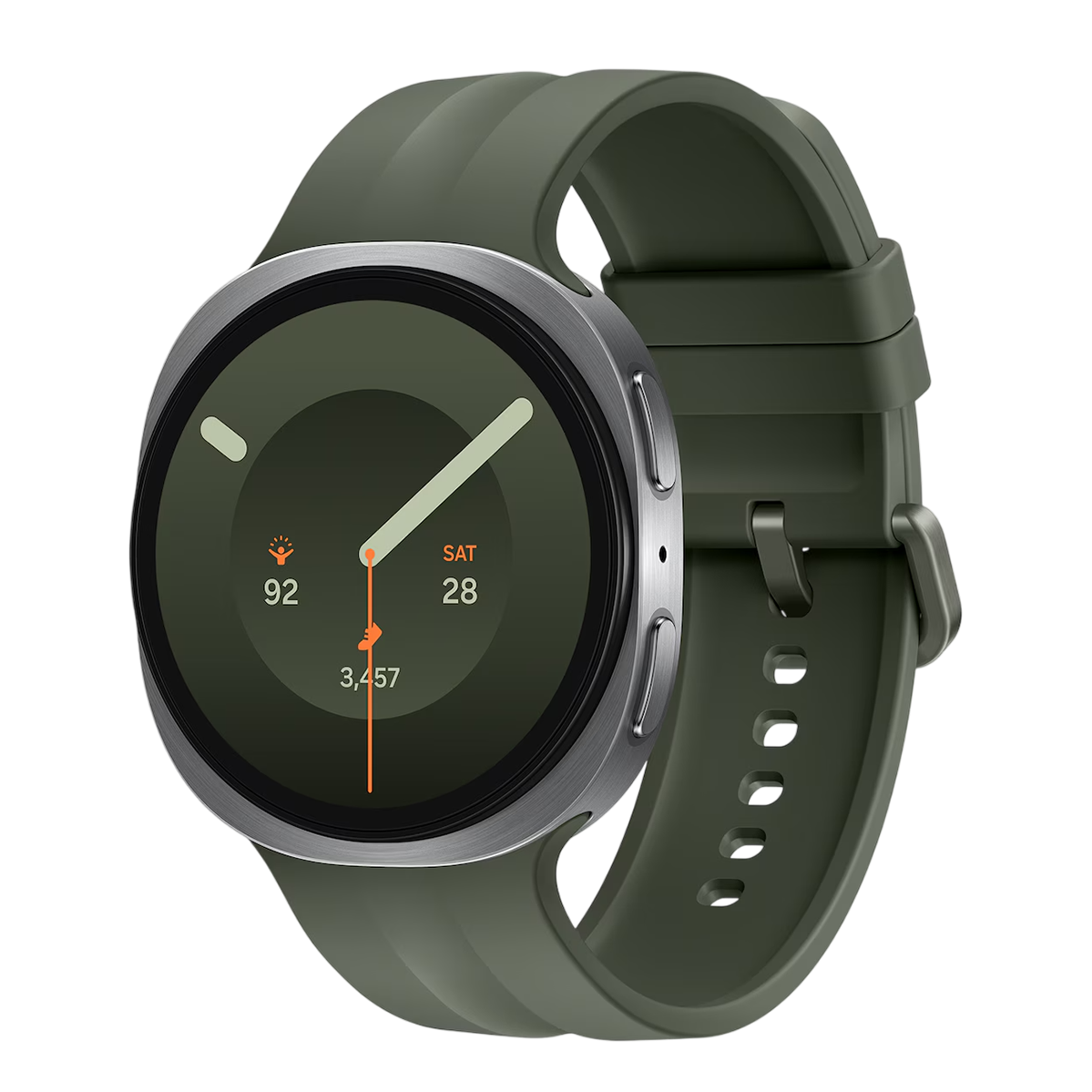 Смарт-годинник Samsung Galaxy Watch9 Silver Bluetooth 44mm with Olive Sport Band - M/L (SM-L350NZSA)
