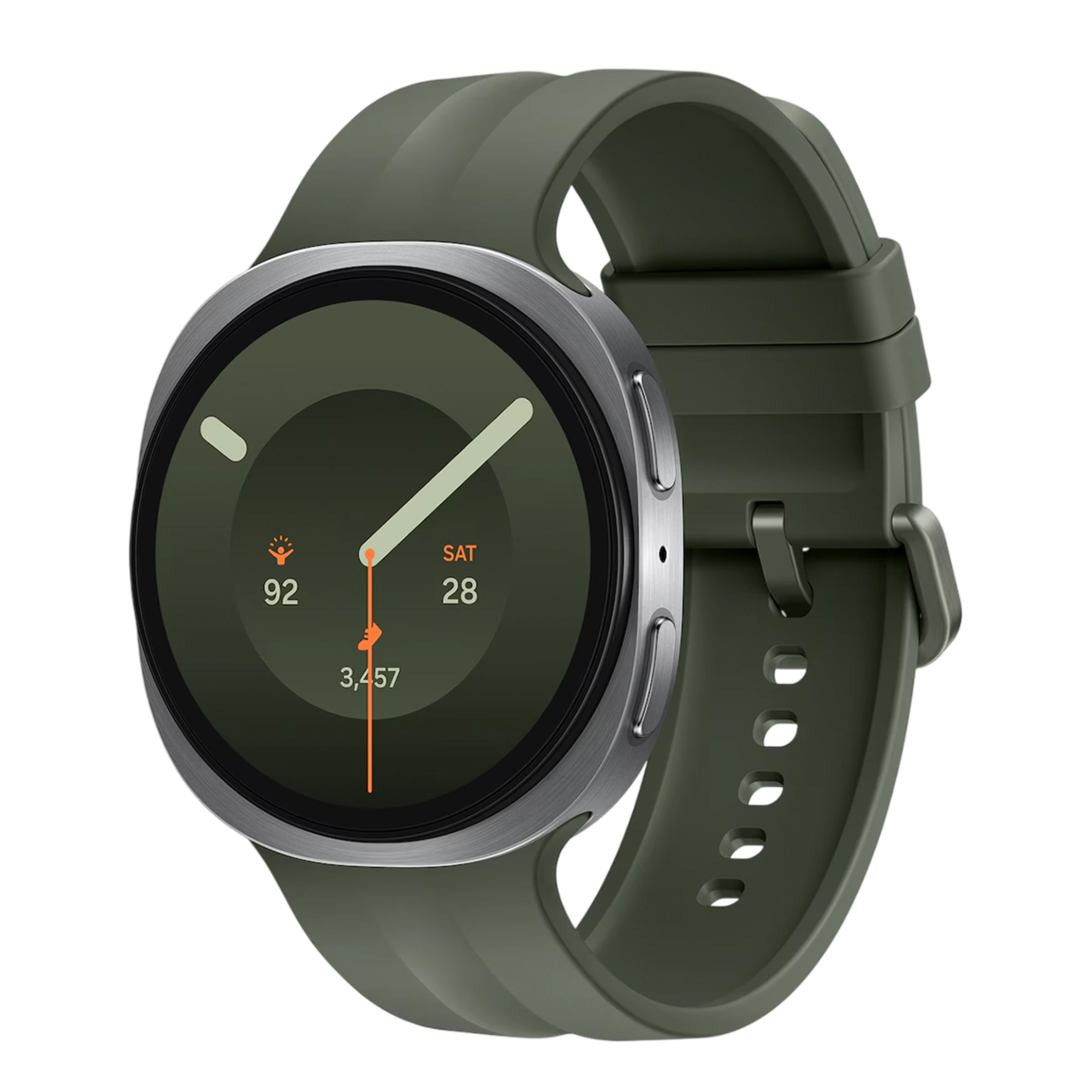 Смарт-годинник Samsung Galaxy Watch9 Silver Bluetooth 44mm with Olive Sport Band - M/L (SM-L350NZSA) Смарт-годинник Samsung Galaxy Watch9 Silver Bluetooth 44mm with Olive Sport Band - M/L (SM-L350NZSA)
