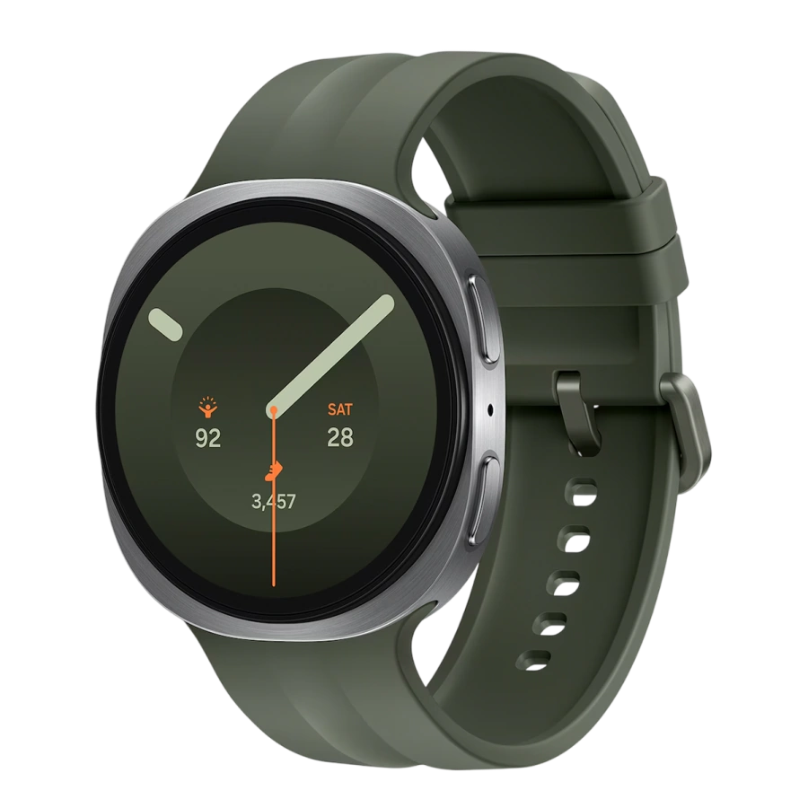 Смарт-годинник Samsung Galaxy Watch9 Silver Bluetooth 44mm with Olive Sport Band - M/L (SM-L350NZSA)