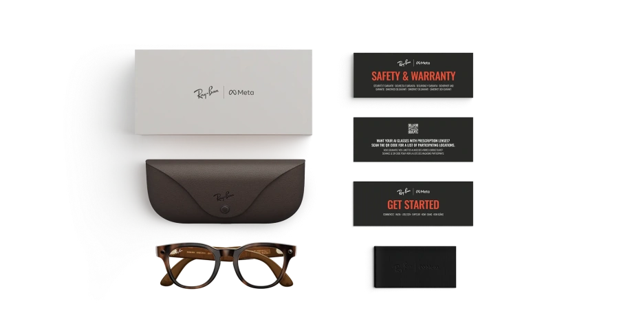Смарт-окуляри Ray-Ban | Meta Scriber Optics [Gen 2] Standard - Shiny Havana/Demo Lens (RW7002 8528 49-22)