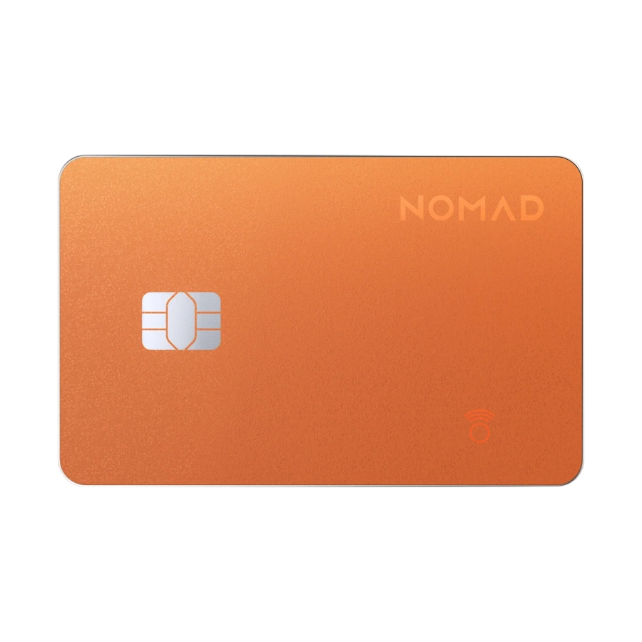 Трекер-картка Nomad Tracking Card Pro with Apple Find My [16 Months Battery Life] - Stellar Orange (NM011086858)
