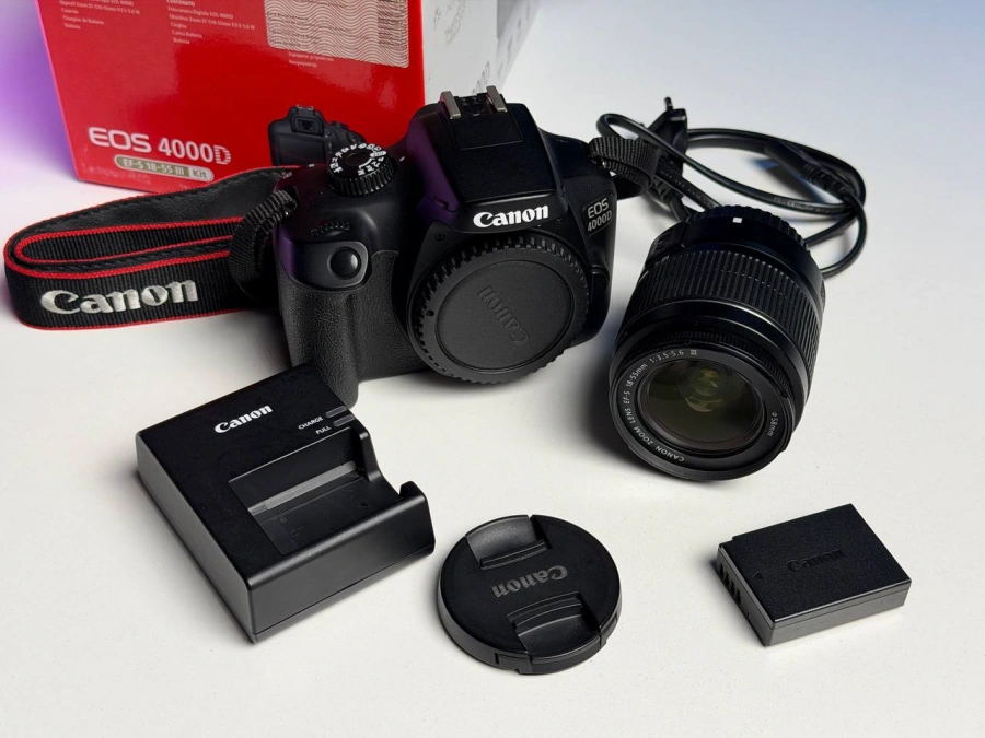 ВЖИВАНИЙ Б/У CANON EOS 4000D 18-55 DC III (3011C004) - Стан: гарний | Комплектація: повний | Гарантія: 3 міс.