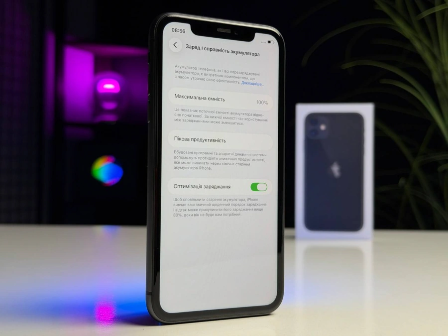 ВЖИВАНИЙ Б/У Apple iPhone 11 128GB Black (MHCX3, MHDH3) - Состояние: хороший | Аккумулятор: 100% | Комплектация: полный | Гарантия: 3 мес.