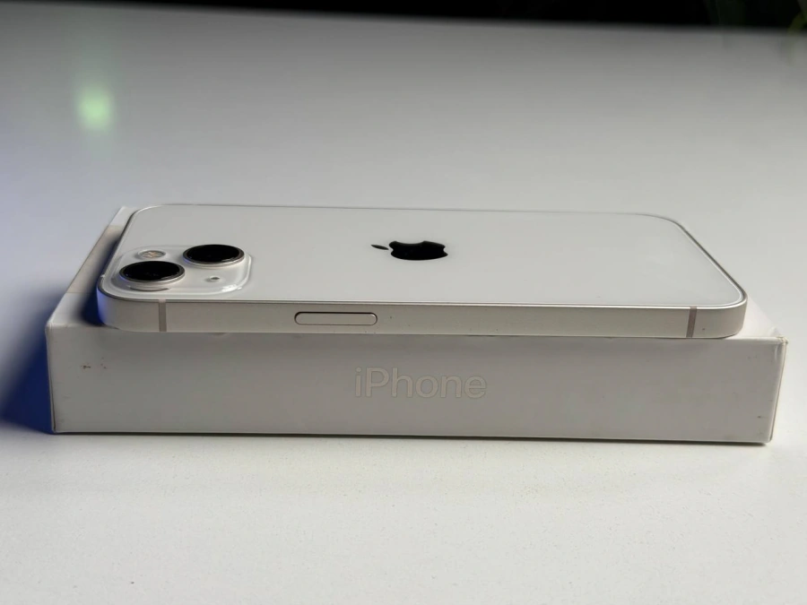 ВЖИВАНИЙ Б/У Apple iPhone 13 128GB Starlight (MLMM3, MLPG3) - Стан: гарний | Акумулятор: 100% | Комплектація: повний | Гарантія: 3 міс.