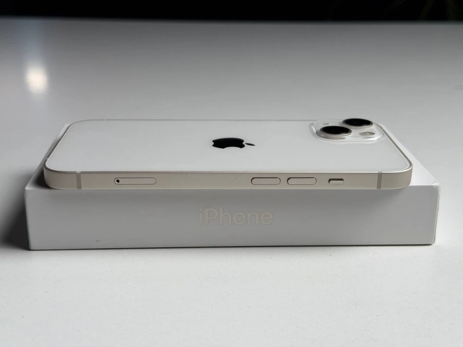 ВЖИВАНИЙ Б/У Apple iPhone 13 256GB Starlight (MLMX3, MLQ73) - Состояние: хороший | Аккумулятор: 100% | Комплектация: полный | Гарантия: 3 мес.
