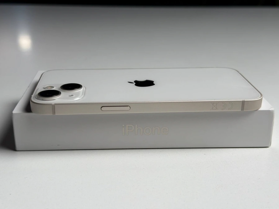 ВЖИВАНИЙ Б/У Apple iPhone 13 256GB Starlight (MLMX3, MLQ73) - Состояние: хороший | Аккумулятор: 100% | Комплектация: полный | Гарантия: 3 мес.