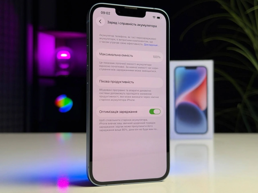 ВЖИВАНИЙ Б/У Apple iPhone 14 256GB Blue eSim (MPWM3) - Состояние: хороший | Аккумулятор: 100% | Комплектация: полный | Гарантия: 3 мес.