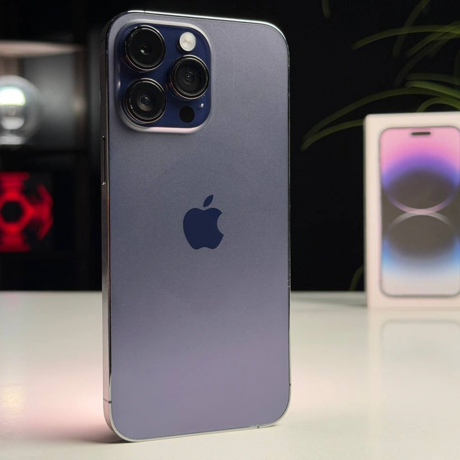 ВЖИВАНИЙ Б/У Apple iPhone 14 Pro Max 256GB Deep Purple (MQ9X3) - Состояние: хороший | Аккумулятор: 100% | Комплектация: iPhone, кабель | Гарантия: 3 мес.