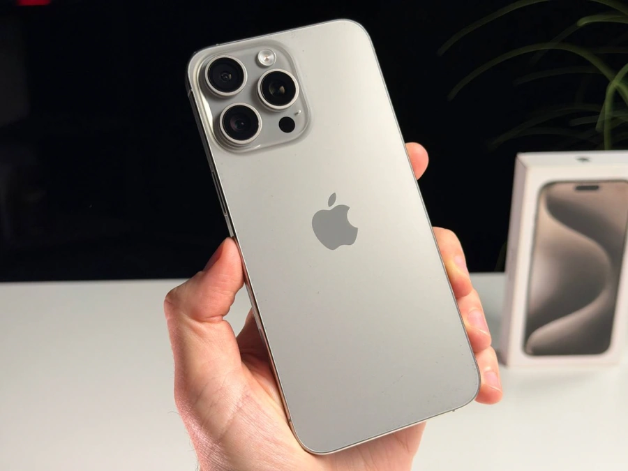ВЖИВАНИЙ Б/У Apple iPhone 15 Pro Max 256GB Natural Titanium eSim (MU683) - Состояние: хороший | Аккумулятор: 100% | Комплектация: полный | Гарантия: 3 мес.