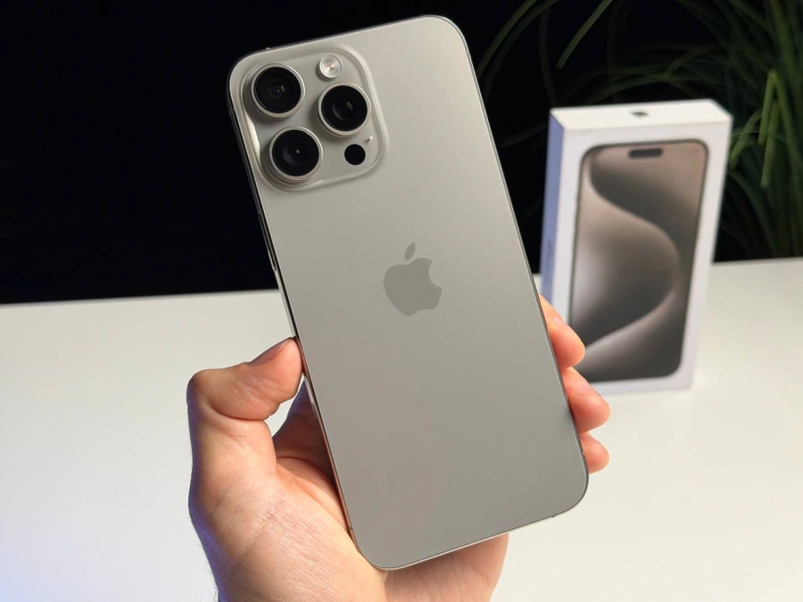 ВЖИВАНИЙ Б/У Apple iPhone 15 Pro Max 256GB Natural Titanium eSim (MU683) - Стан: гарний | Акумулятор: 87% | Комплектація: повний | Гарантія: 3 міс.