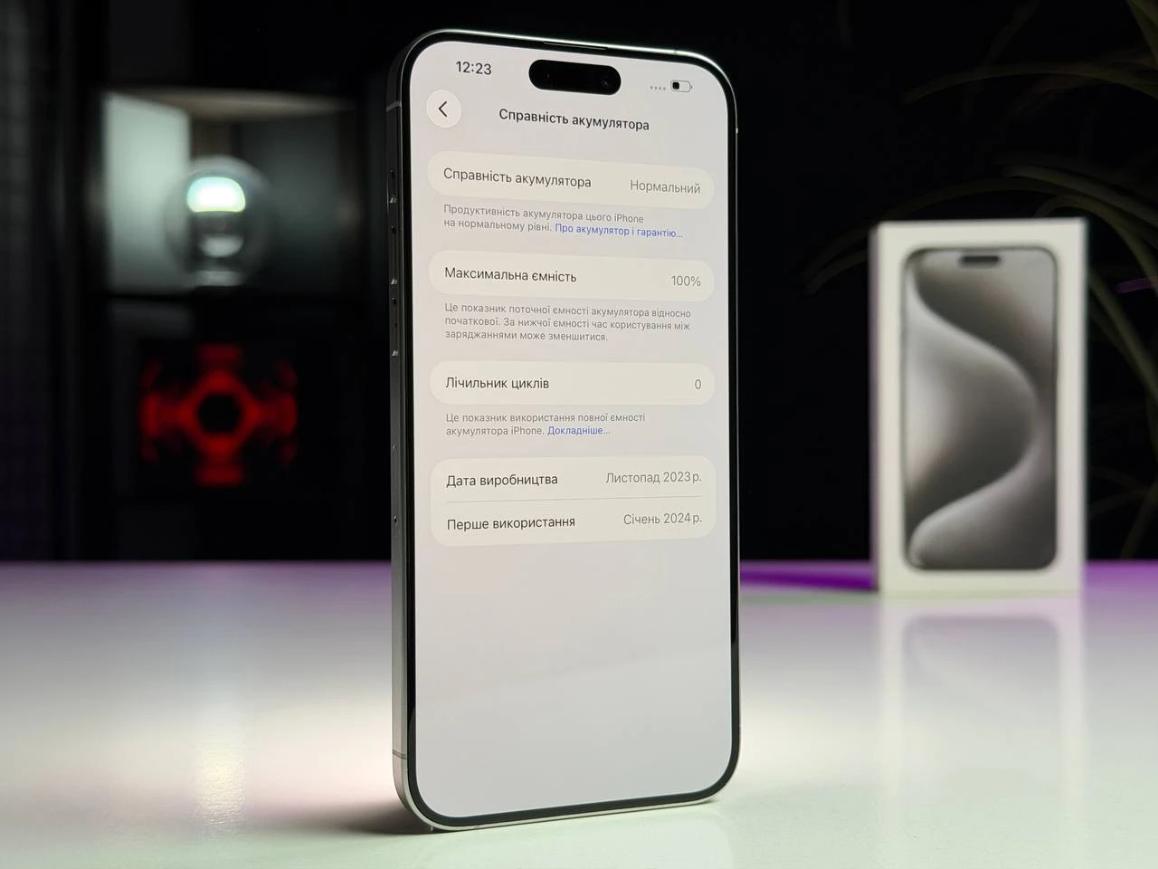 ВЖИВАНИЙ Б/У Apple iPhone 15 Pro Max 512GB White Titanium (MU7D3) - Состояние: хороший | Аккумулятор: 100% | Комплектация: полный | Гарантия: 3 мес.