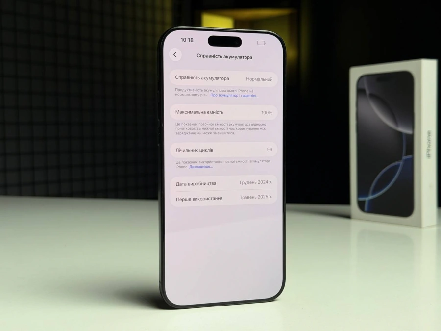 ВЖИВАНИЙ Б/У Apple iPhone 16 Pro Max 256GB eSim Black Titanium (MYW33) - Стан: гарний | Акумулятор: 100% | Комплектація: повний | Гарантія: 3 міс.