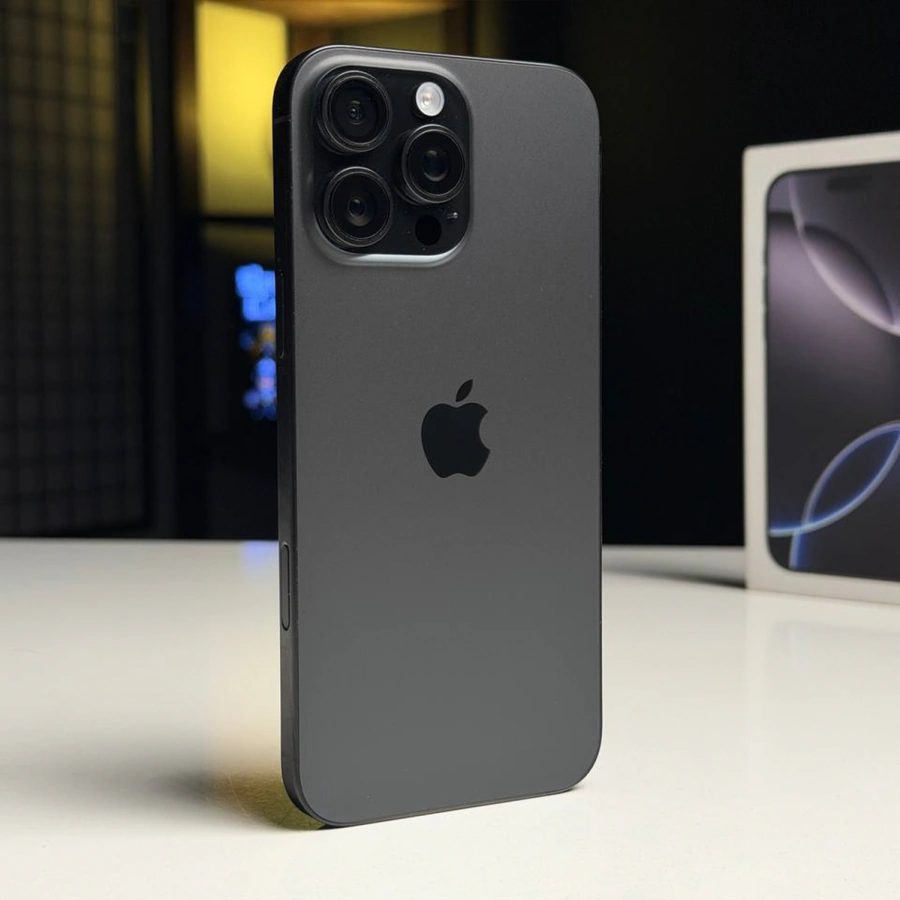 ВЖИВАНИЙ Б/У Apple iPhone 16 Pro Max 256GB eSim Black Titanium (MYW33) - Стан: гарний | Акумулятор: 100% | Комплектація: повний | Гарантія: 3 міс.