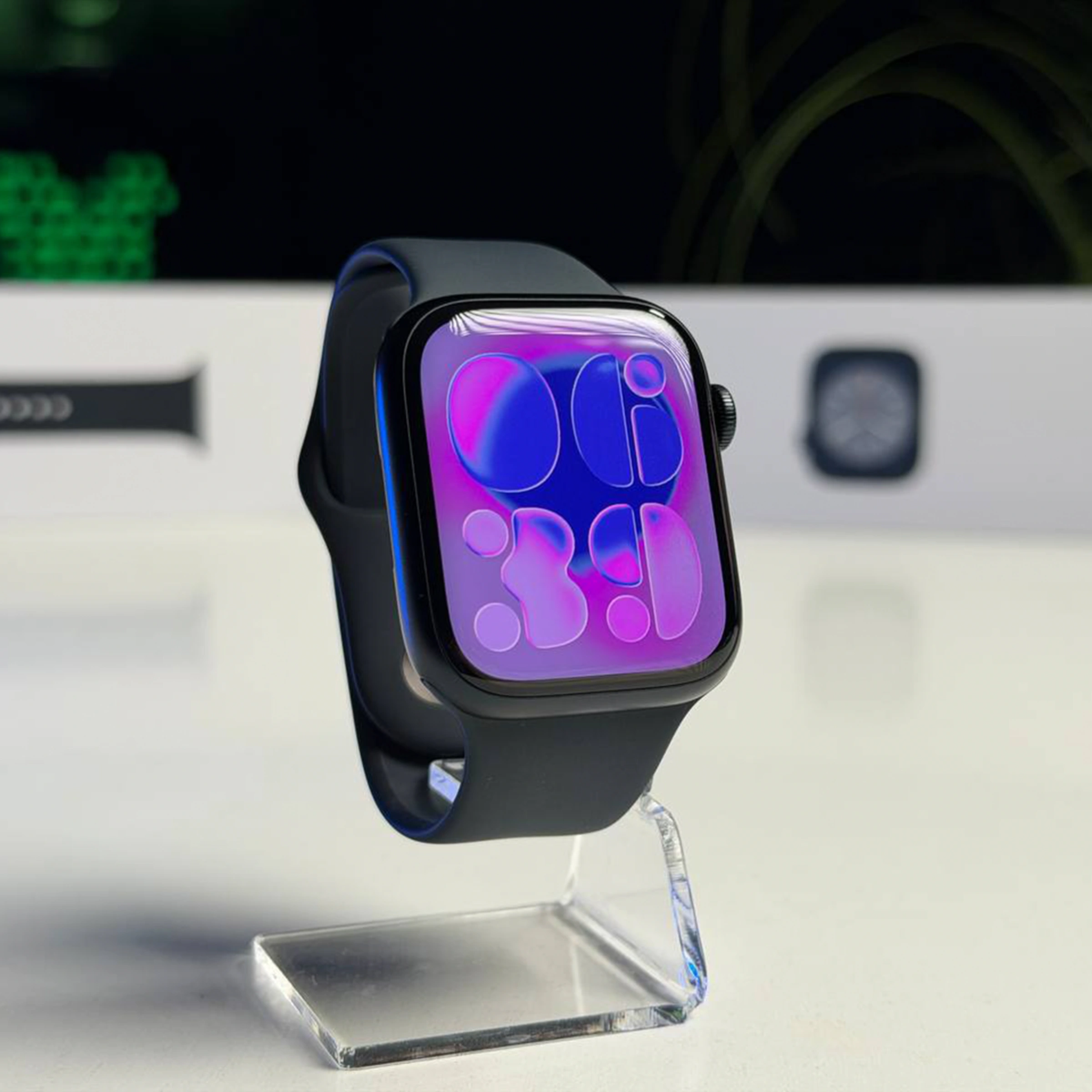 ВИТРИННЫЙ Apple Watch Series 8 GPS 45mm Midnight Aluminum Case with Midnight Sport Band - S/M (MNUJ3) - Состояние: идеальный | Аккумулятор: 100% | Комплектация: полный | Гарантия: 3 мес.