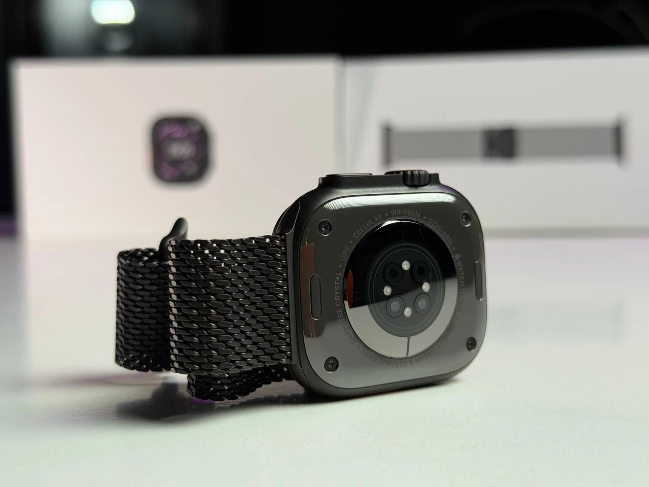 ВІТРИННИЙ Apple Watch Ultra 3 GPS + Cellular 49mm Black Titanium Case with Black Titanium Milanese Loop - Medium (MF1Q4) - Стан: ідеальний | Акумулятор: 100% | Комплектація: повний | Гарантія: 6 міс.