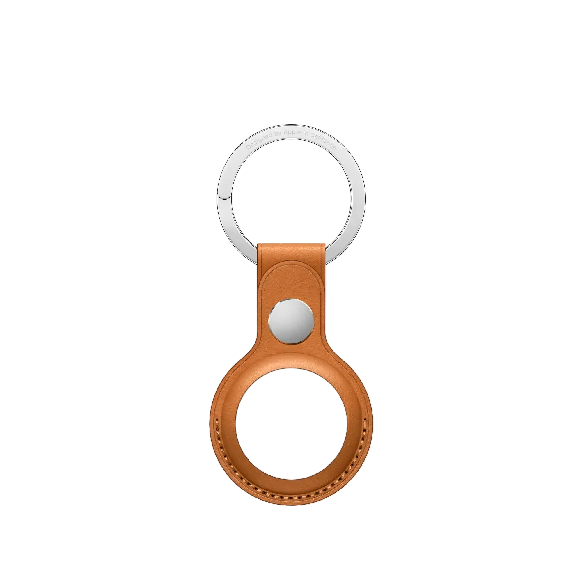 Чохол-брелок Apple AirTag Leather Key Ring Golden Brown (MMFA3)