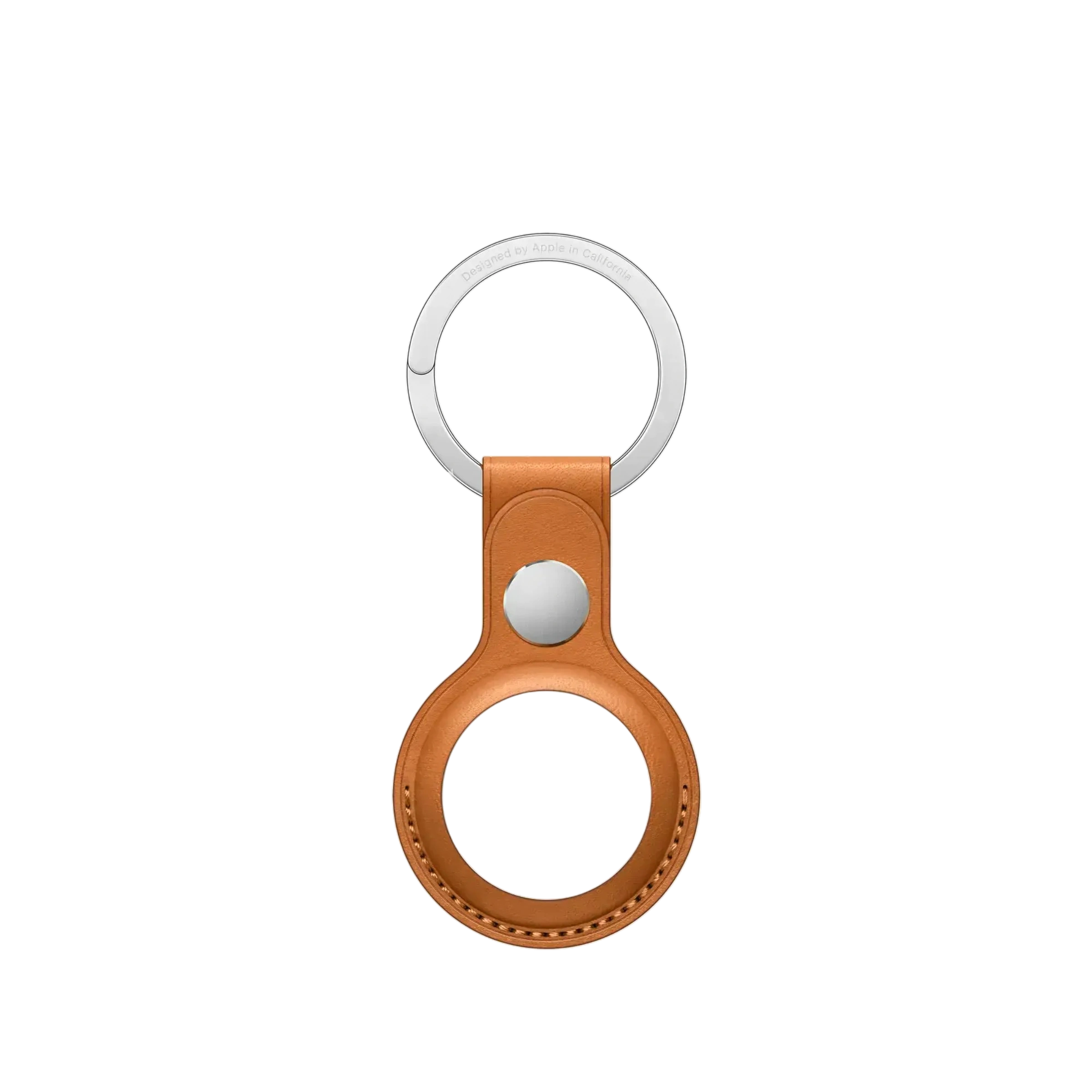Чохол-брелок Apple AirTag Leather Key Ring Golden Brown (MMFA3)