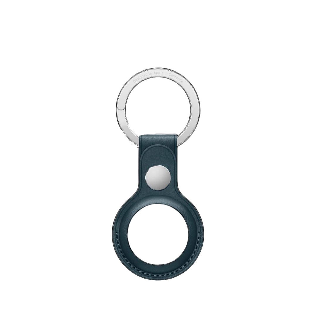 Чехол-брелок Apple AirTag Leather Key Ring Baltic Blue Lux Copy (MHJ23)