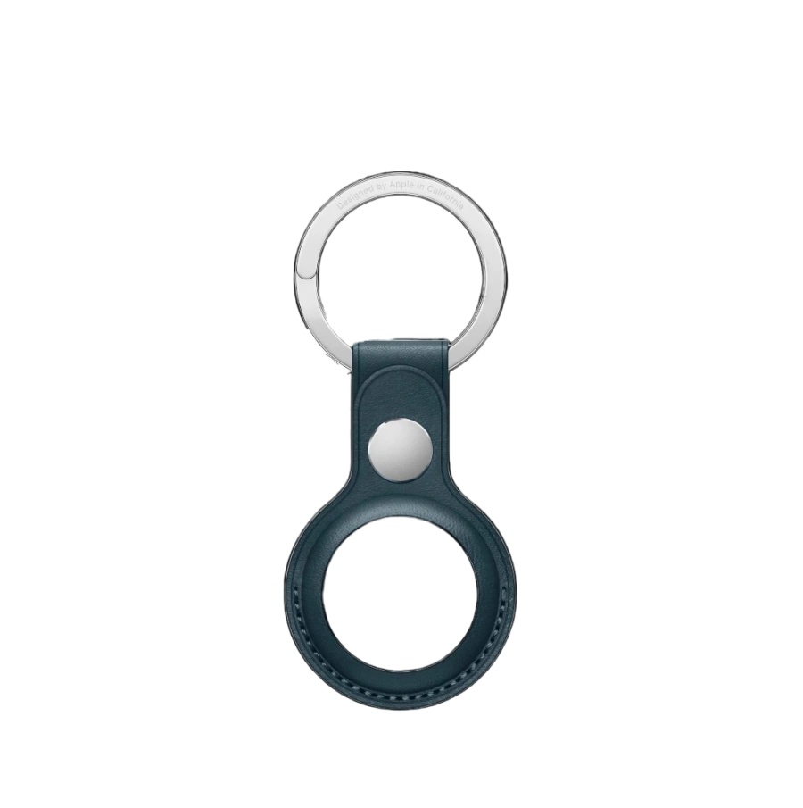 Чехол-брелок Apple AirTag Leather Key Ring Baltic Blue Lux Copy (MHJ23)