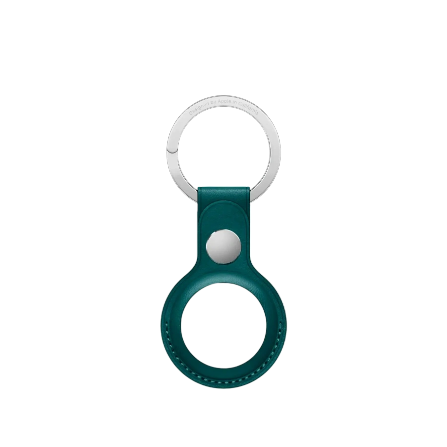 Чохол-брелок Apple AirTag Leather Key Ring Forest Green (MM073)
