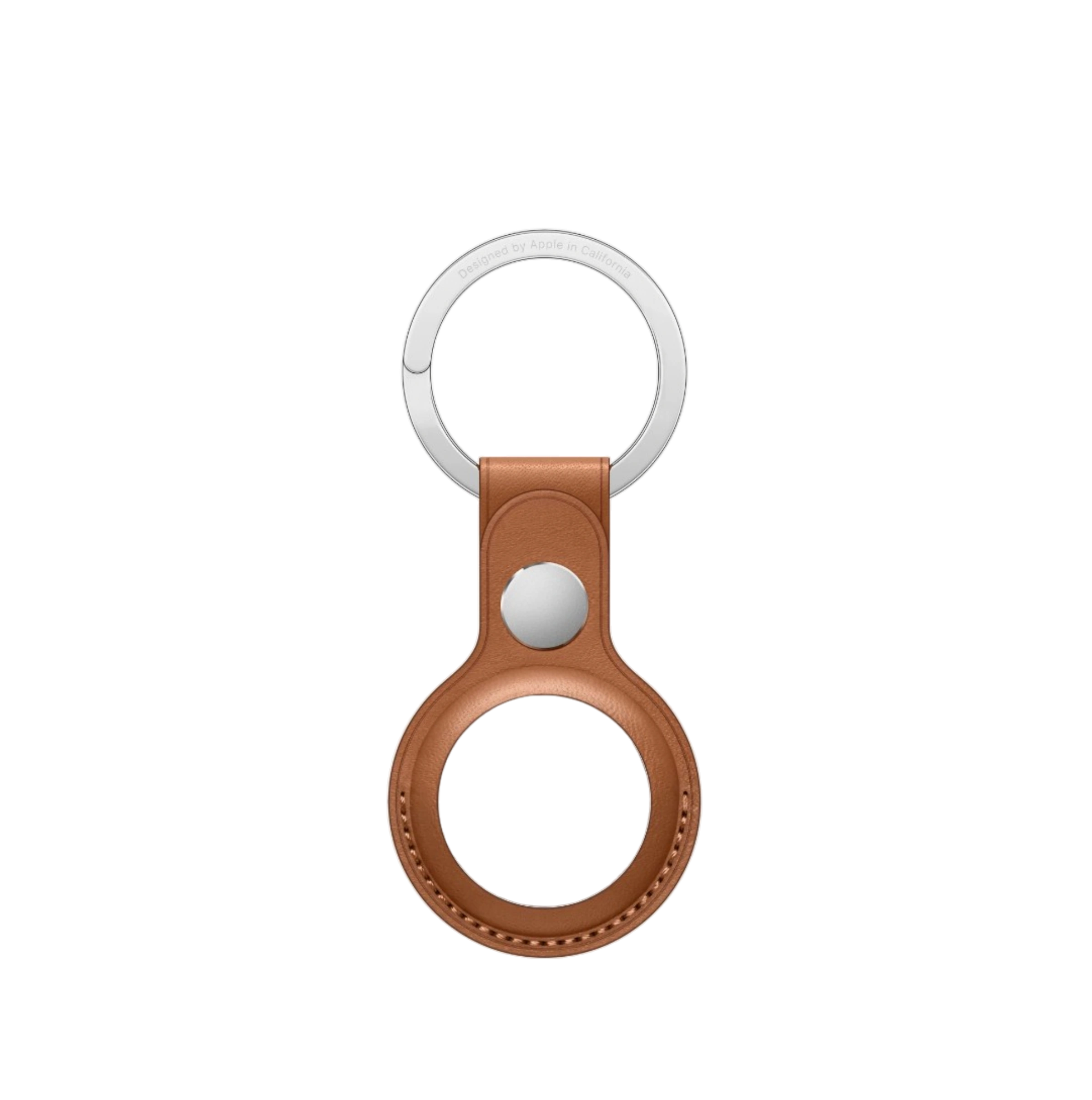 Чохол-брелок Apple AirTag Leather Key Ring Saddle Brown (MX4M2)