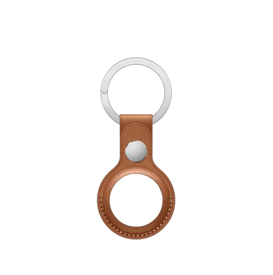 Чехол-брелок Apple AirTag Leather Key Ring Saddle Brown (MX4M2)