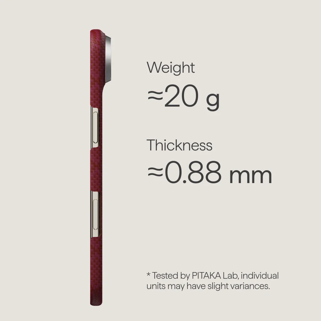 Чехол Pitaka Edge Case for iPhone Air - Harvard Crimson (PH1701A)