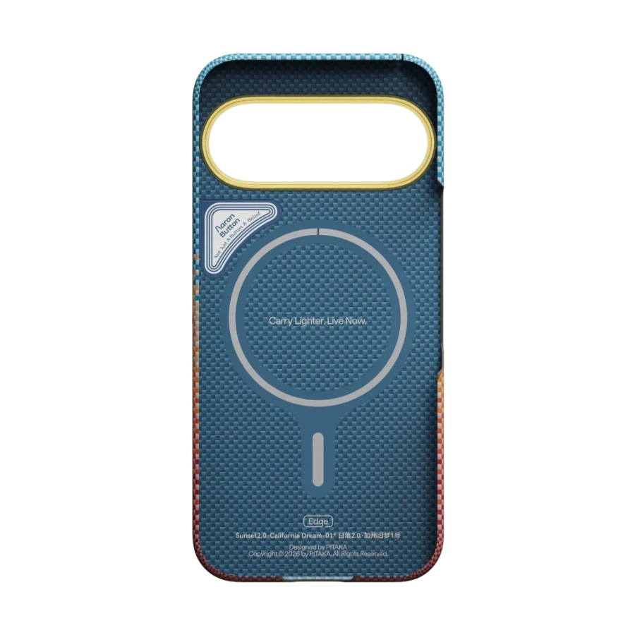 Чохол Pitaka Edge Case with Aaron Button for Google Pixel 11 - California Dream-01