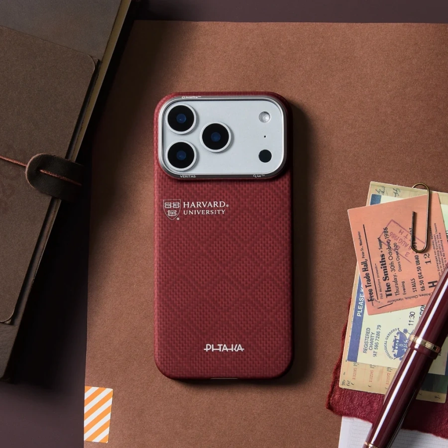 Чехол Pitaka Edge Case with PitaTap for iPhone 17 Pro - Harvard Crimson (PH1701P)