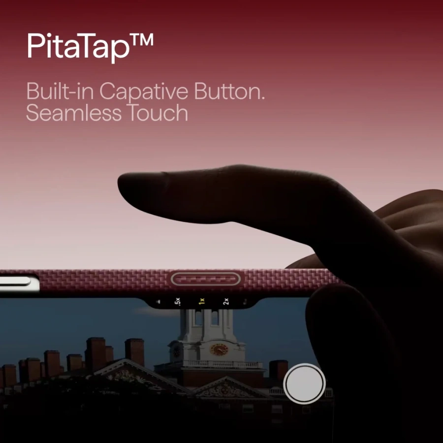 Чехол Pitaka Edge Case with PitaTap for iPhone 17 Pro - Harvard Crimson (PH1701P)