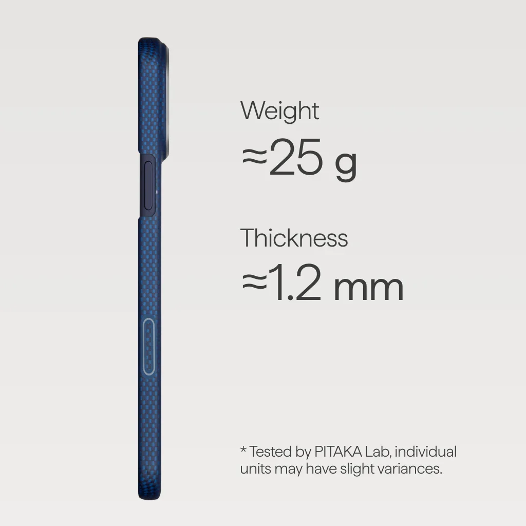 Чехол Pitaka Edge Case with PitaTap for iPhone 17 Pro - Nightfall Blue (SH1701PN)