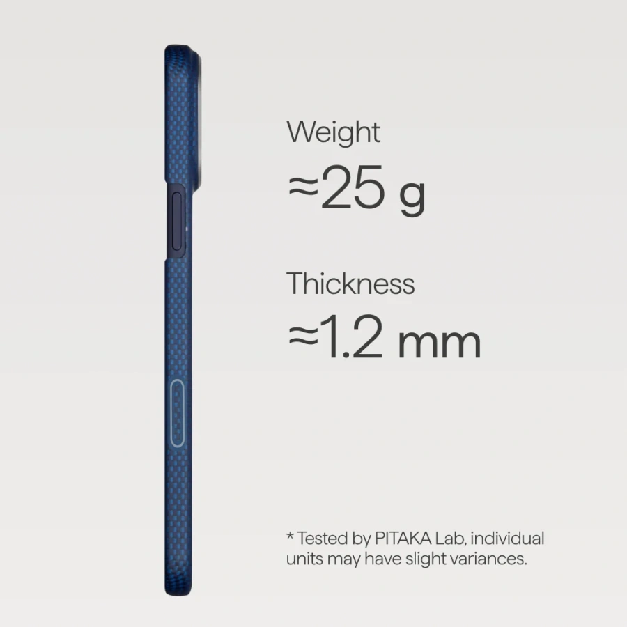Чехол Pitaka Edge Case with PitaTap for iPhone 17 Pro Max - Nightfall Blue (SH1701PMN)
