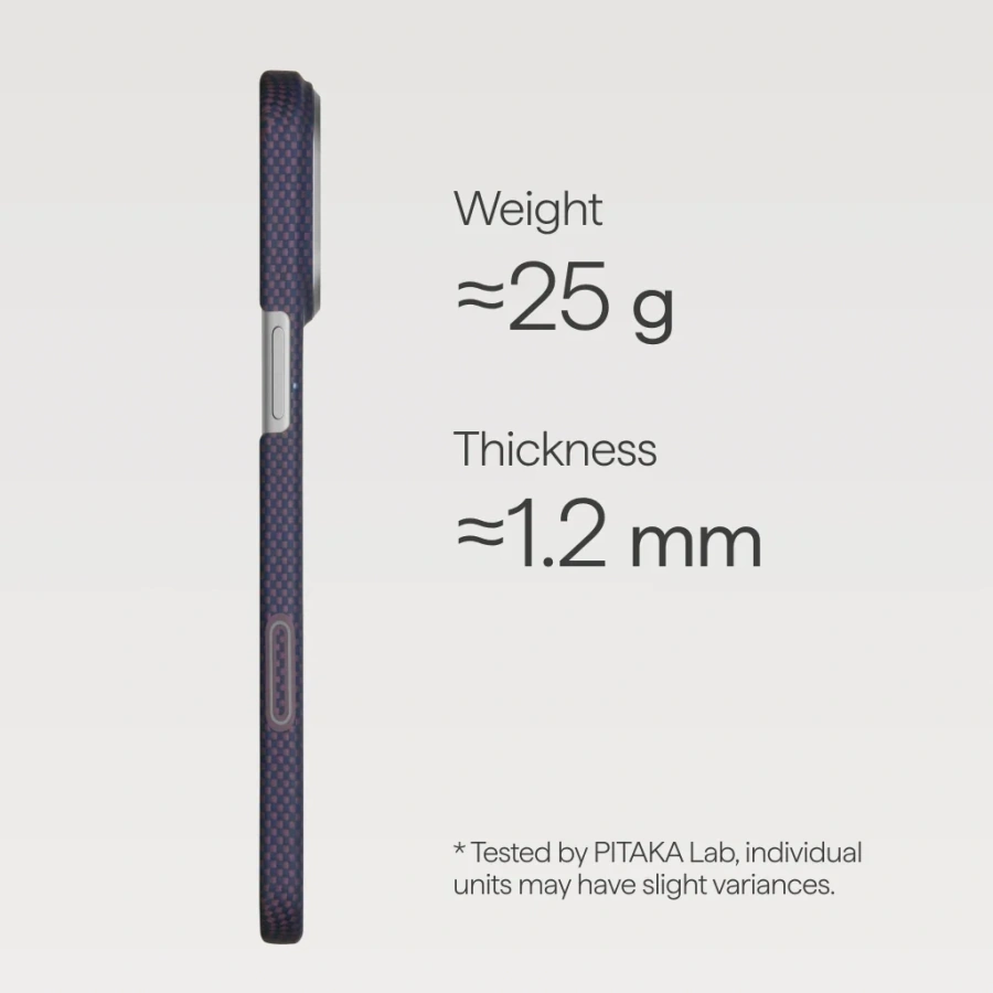Чехол Pitaka Edge Case with PitaTap for iPhone 17 Pro Max - Twilight Violet (SH1701PMT)