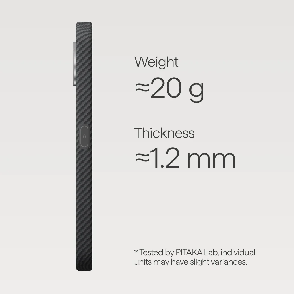 Чохол Pitaka Ultra-Slim Case with Aaron Button for Google Pixel 11 - 600D Black/Grey [Twill]