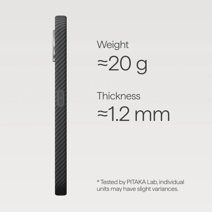 Чохол Pitaka Ultra-Slim Case with Aaron Button for Google Pixel 11 - 600D Black/Grey [Twill]