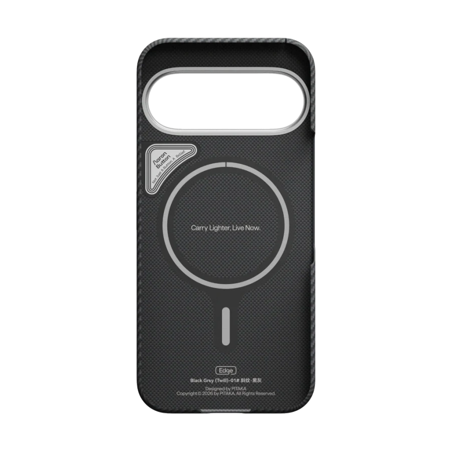Чохол Pitaka Ultra-Slim Case with Aaron Button for Google Pixel 11 - 600D Black/Grey [Twill]