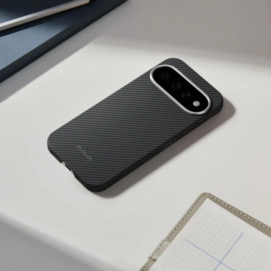Чохол Pitaka Ultra-Slim Case with Aaron Button for Google Pixel 11 - 600D Black/Grey [Twill]