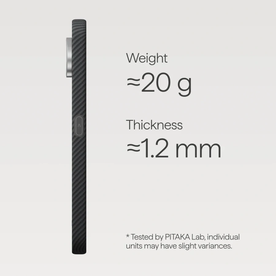 Чохол Pitaka Ultra-Slim Case with Aaron Button for Google Pixel 11 Pro - 600D Black/Grey [Twill]