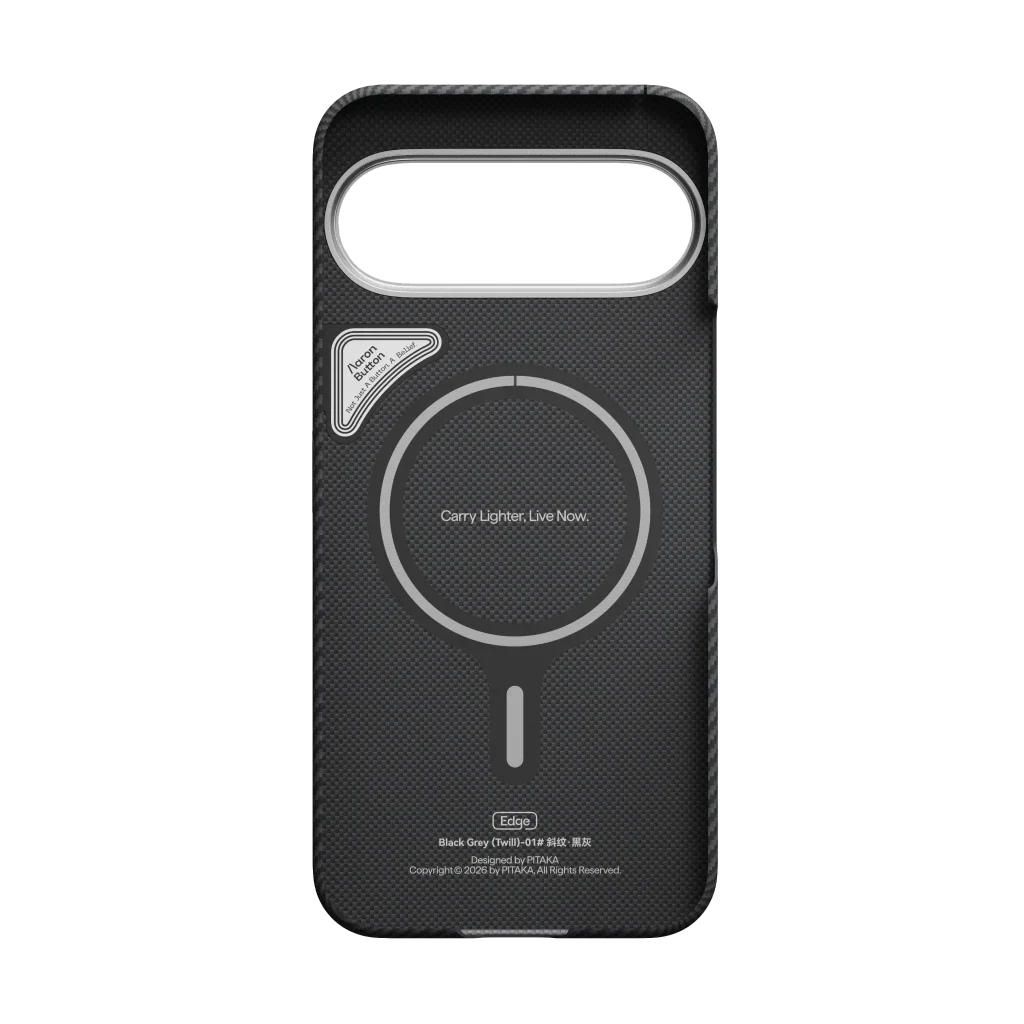 Чохол Pitaka Ultra-Slim Case with Aaron Button for Google Pixel 11 Pro - 600D Black/Grey [Twill]