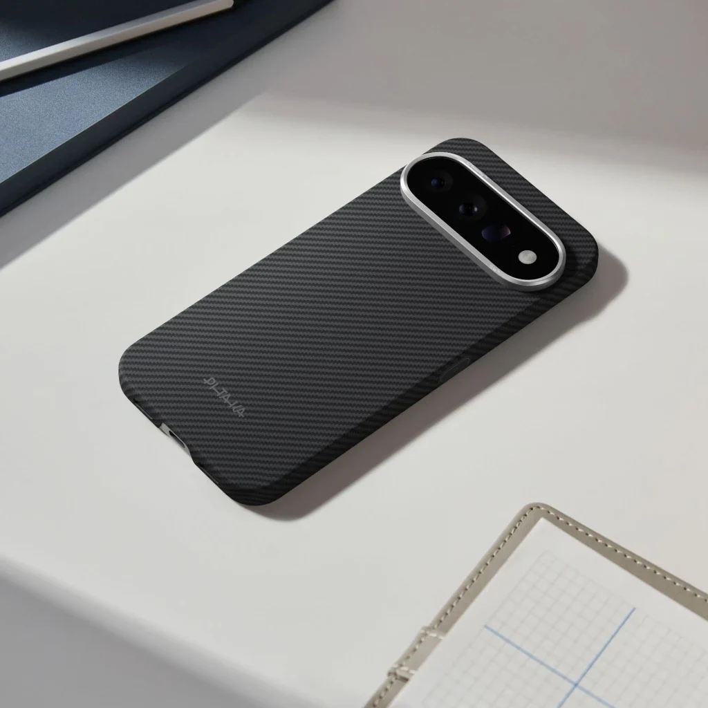 Чохол Pitaka Ultra-Slim Case with Aaron Button for Google Pixel 11 Pro - 600D Black/Grey [Twill]