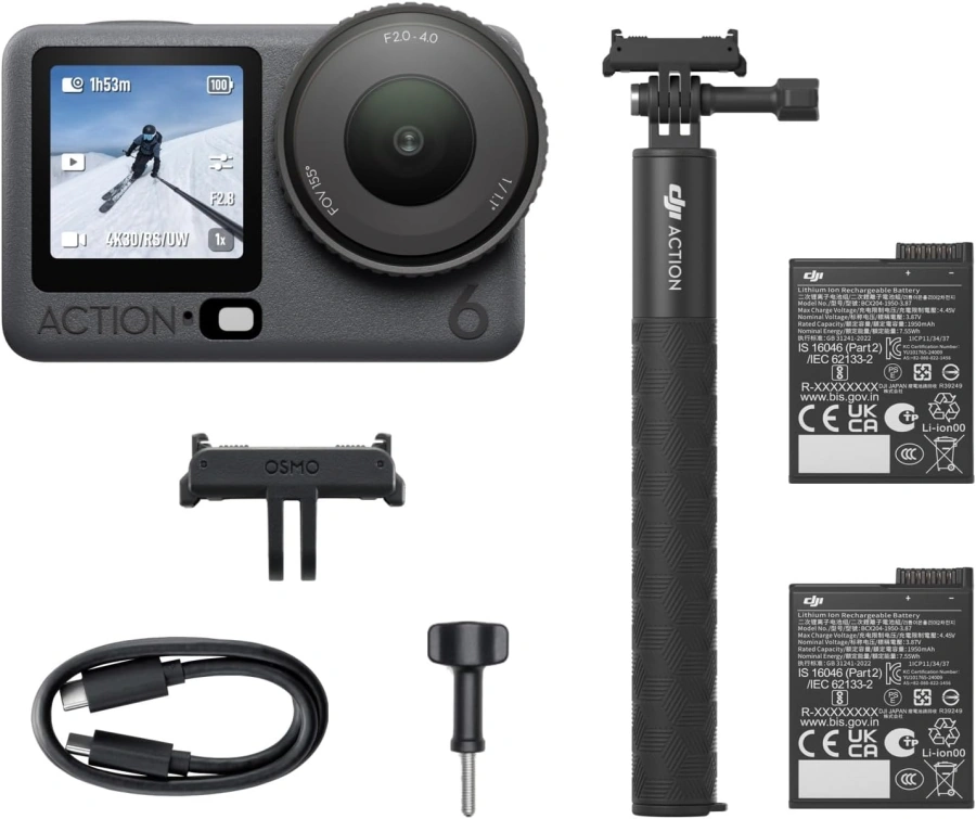 Экшн-камера DJI Osmo Action 6 Capture More Combo (CP.OS.00000627.01)