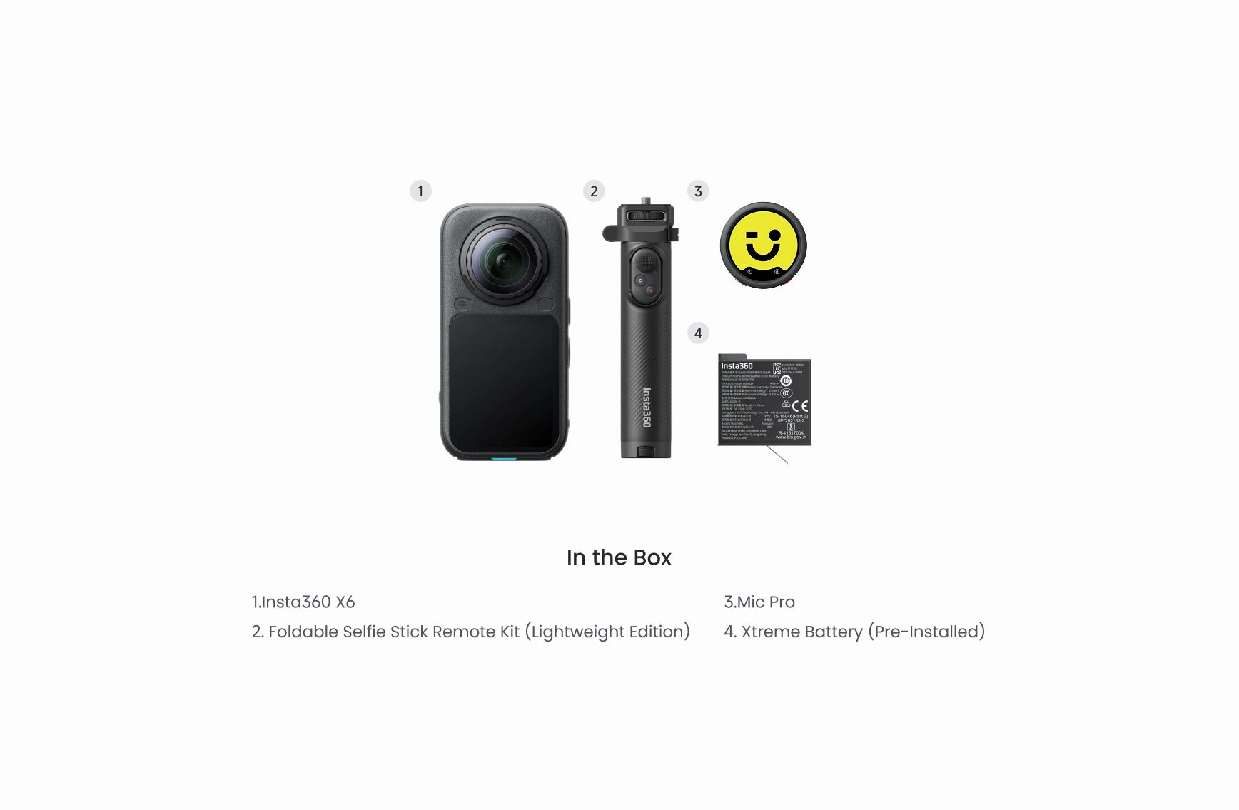 Экшн-камера Insta360 X6 Creator Bundle - Midnight Black
