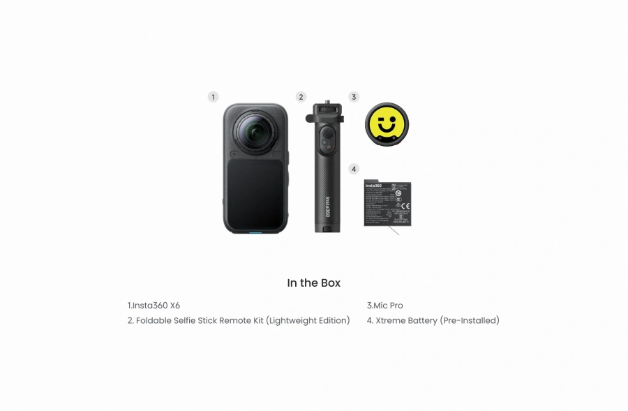 Экшн-камера Insta360 X6 Creator Bundle - Midnight Black
