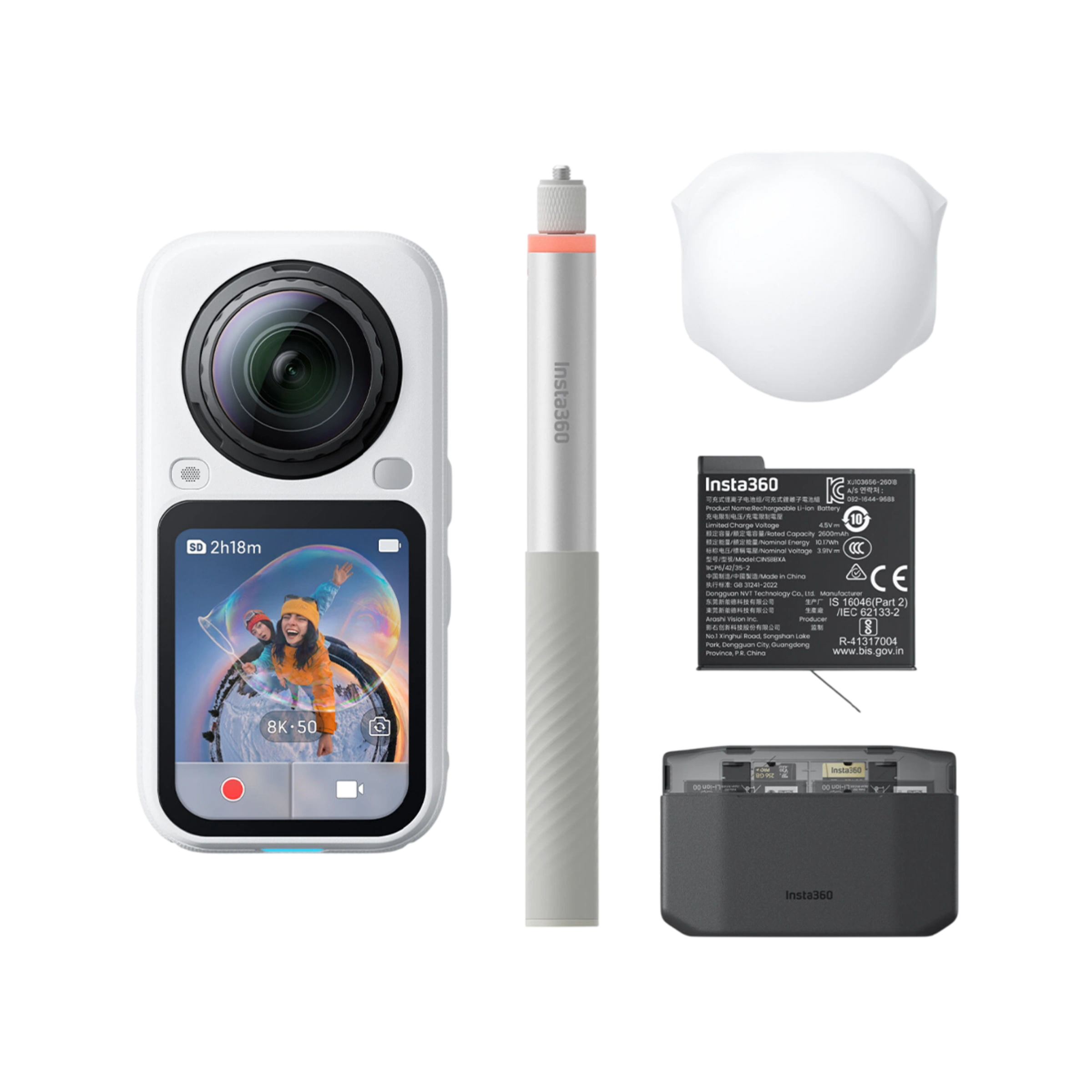 Экшн-камера Insta360 X6 Essentials Bundle - Arctic White (CINSABXA-X604) Экшн-камера Insta360 X6 Essentials Bundle - Arctic White (CINSABXA-X604)