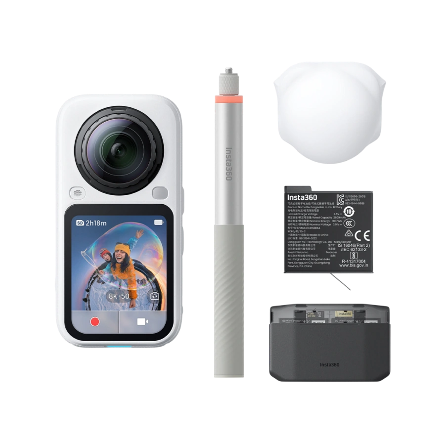 Екшн-камера Insta360 X6 Essentials Bundle - Arctic White (CINSABXA-X604)