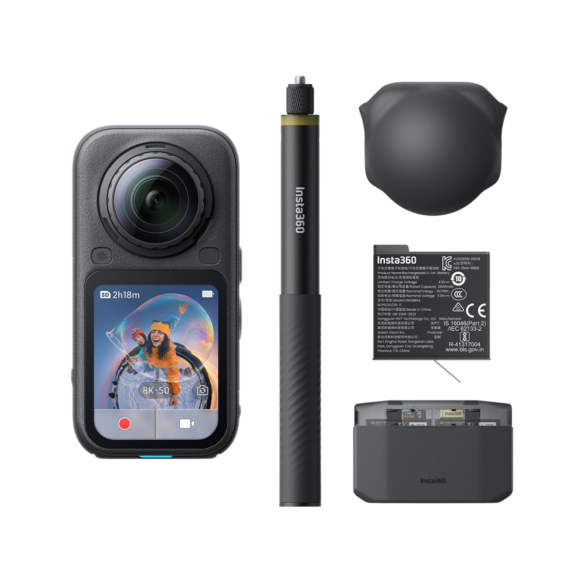 Екшн-камера Insta360 X6 Essentials Bundle - Midnight Black (CINSABXA-X603)