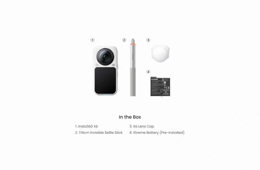 Экшн-камера Insta360 X6 Get-Set Bundle - Arctic White