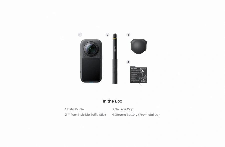 Экшн-камера Insta360 X6 Get-Set Bundle - Midnight Black